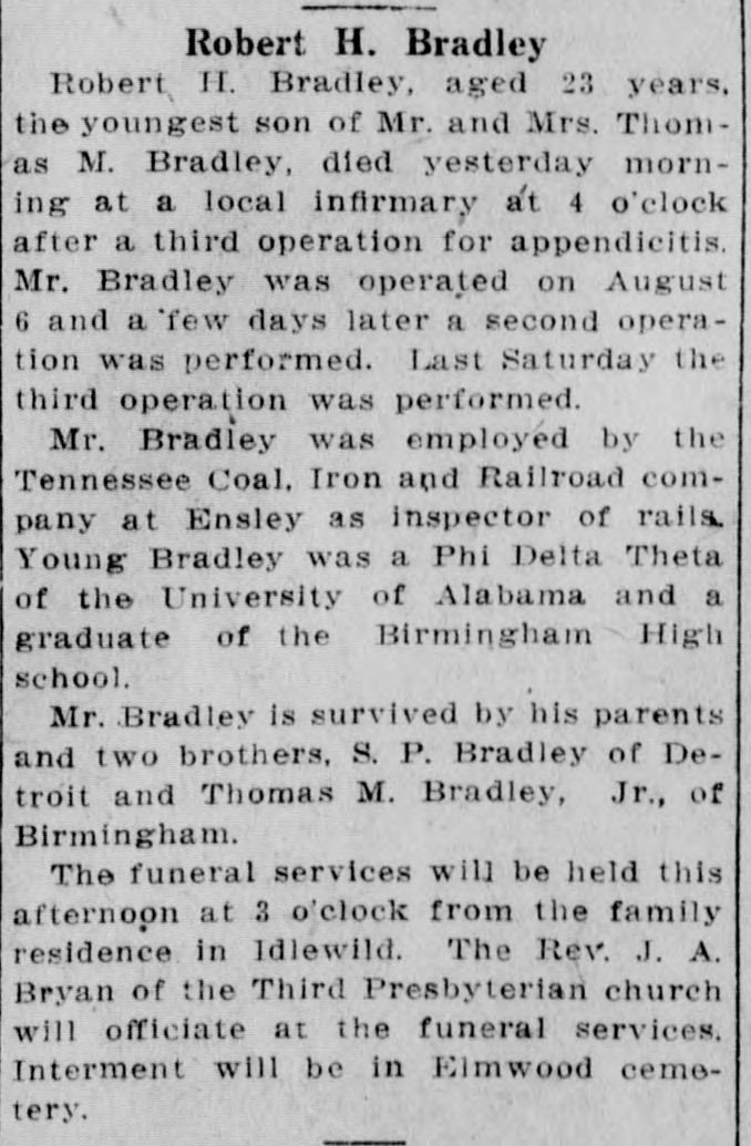 Robert H. Bradley obituary